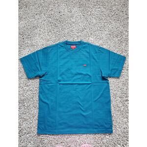 Supreme Small Box Logo Blue Teal T-shirt Tee Medium Authentic